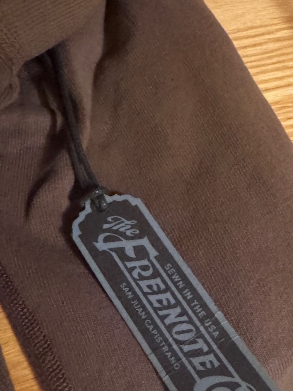 Freenote Sportswear Small Men's Long Sleeve Tee Brown T-Shirt Classic Crew Neck - Picture 10 of 11